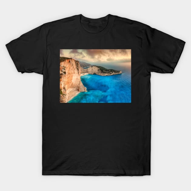 The famous Navagio (shipwreck) in Zakynthos island, Greece T-Shirt by Constantinos Iliopoulos Photography